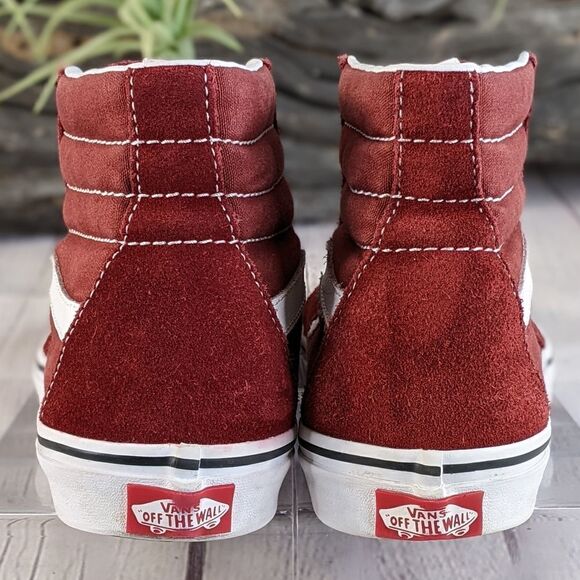 Vans Sk8-Hi Autumn Red Trainers Sneakers - Picture 5 of 8